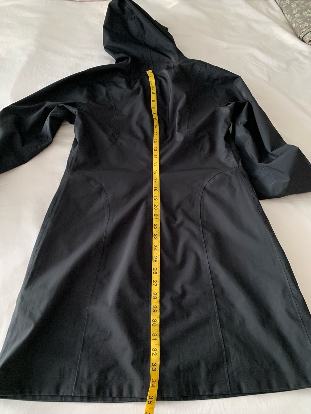 Patagonia Black Hooded Trench Coat - Picture 10 of 16